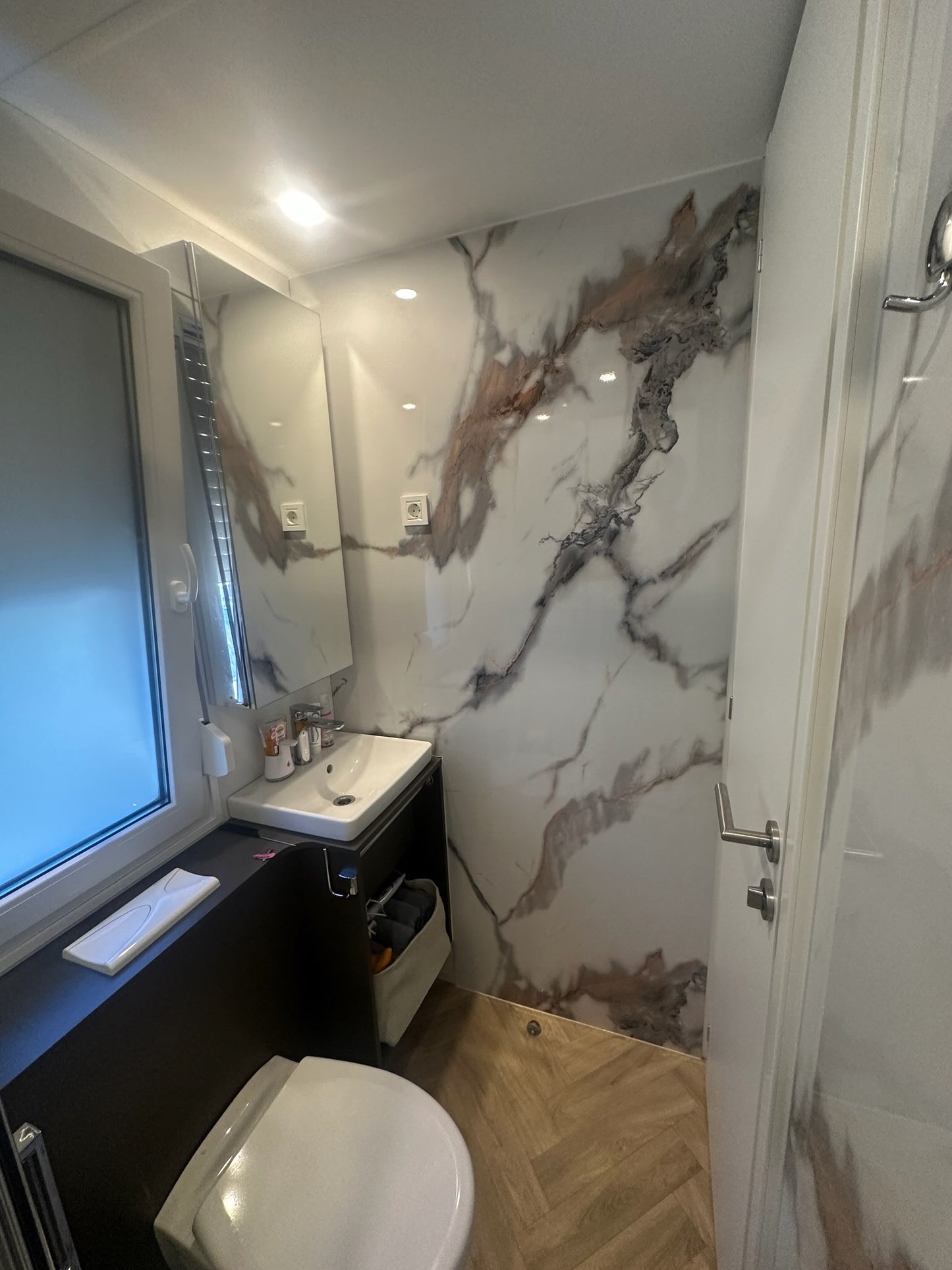 Zlatno Bijeli Mramor Zidni Panel 260x122 cm