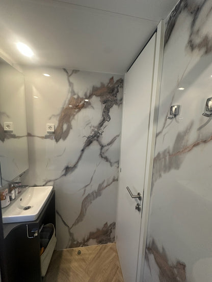 Zlatno Bijeli Mramor Zidni Panel 260x122 cm