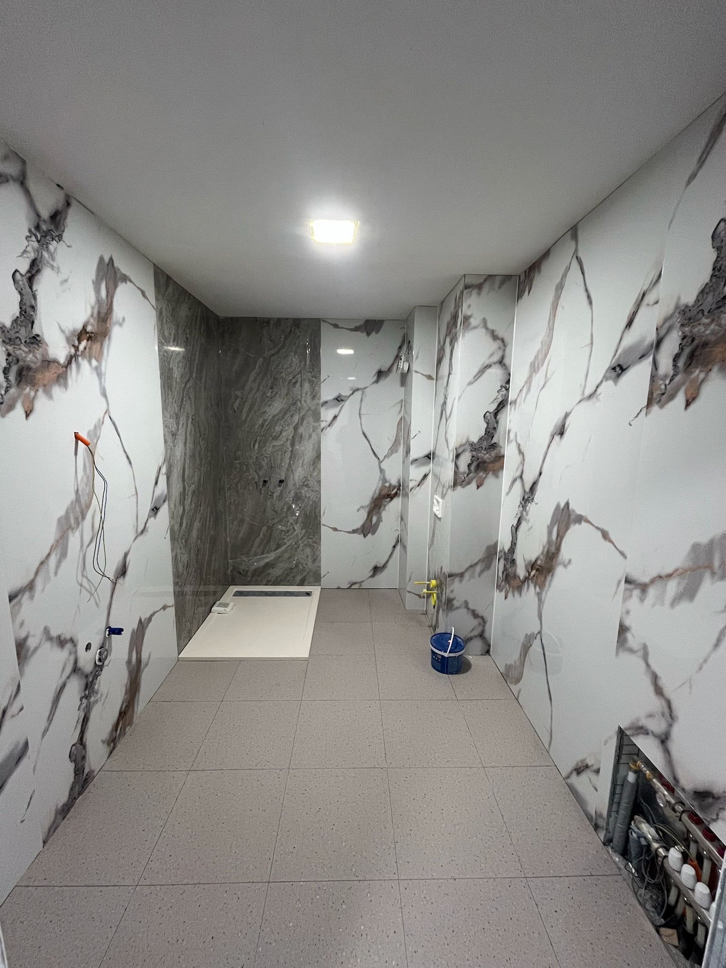 Zlatno Bijeli Mramor Zidni Panel 260x122 cm